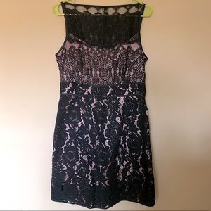 Adolfo Dominguez black lace dress